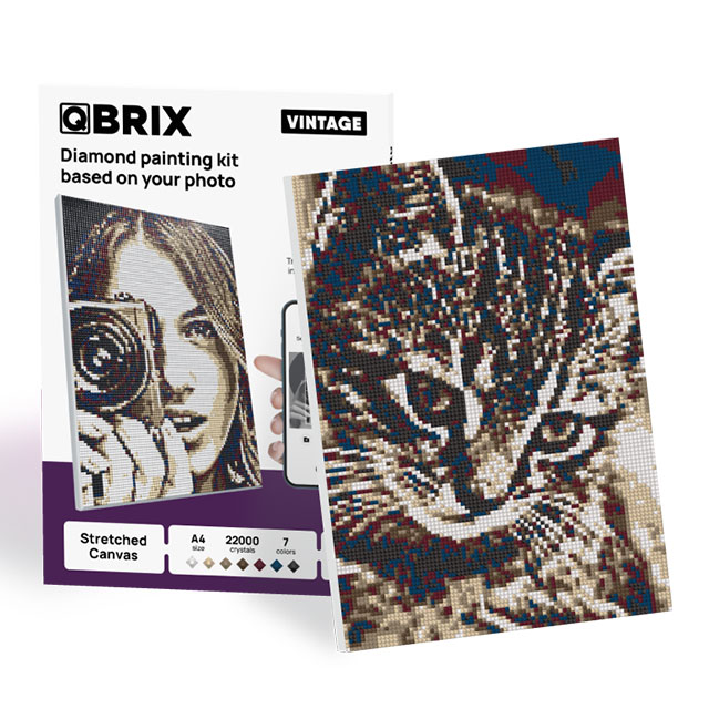 QBRIX ダイヤモンド・ペインティングキット＜ビンテージ / A4＞ QBRIX