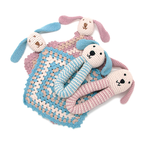 オーガニック＞スリーピー・バニー（ブルー） Pebble PLAY Department