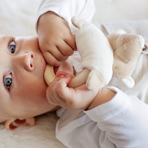 歯固めつきラトル＜ウサギ＞ Wooly Organic PLAY Department Store