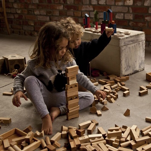 ナチュラル・ブロック（54pcs） Wooden Story PLAY Department Store